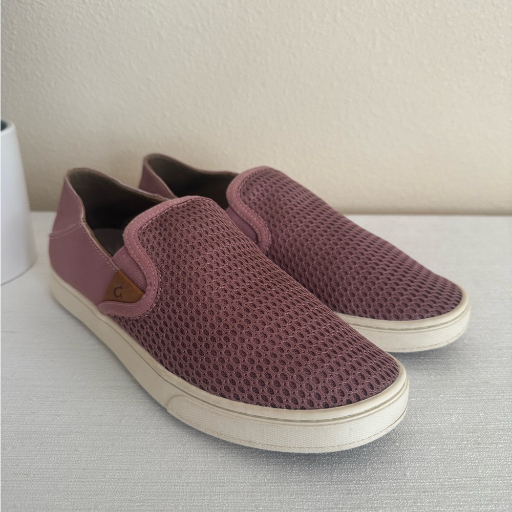 Olukai Pehuea Mauve Slip-On Mesh 2-Way Casual Sneakers - Picture 4 of 12